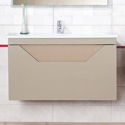 Тумба под раковину Бриклаер Брайтон 100 глиняный серый  4627125415777 - 0