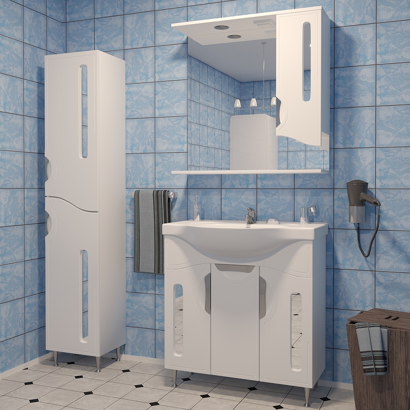 Тумба под раковину Stella Polar Сильва Эльбрус 100 белый SP-00000204 - 4