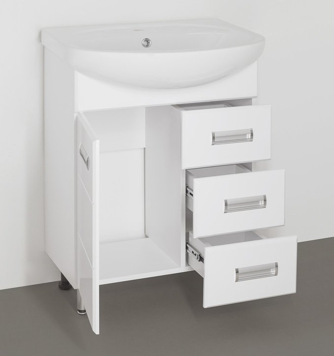 Тумба для комплекта Style Line Ирис 65 белая ЛС-00000016 - 1