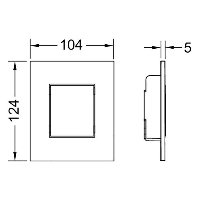 TECEnow Urinal. Панель смыва с клавишей, белая матовая 9242407 - 1