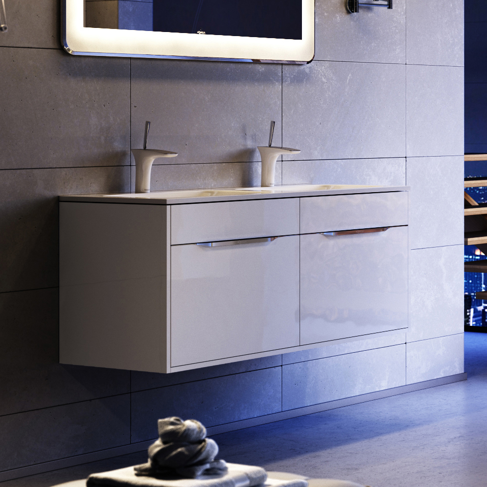 Тумба с раковиной Aqwella 5 stars Malaga 120 белая - 1