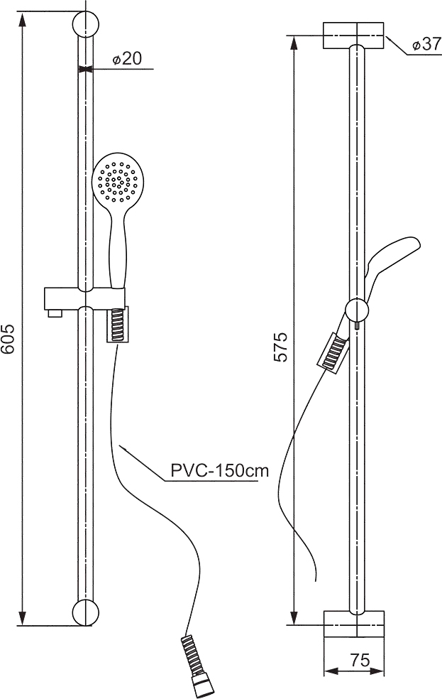 Душевой гарнитур Paini Modena MDCR121 хром - 3