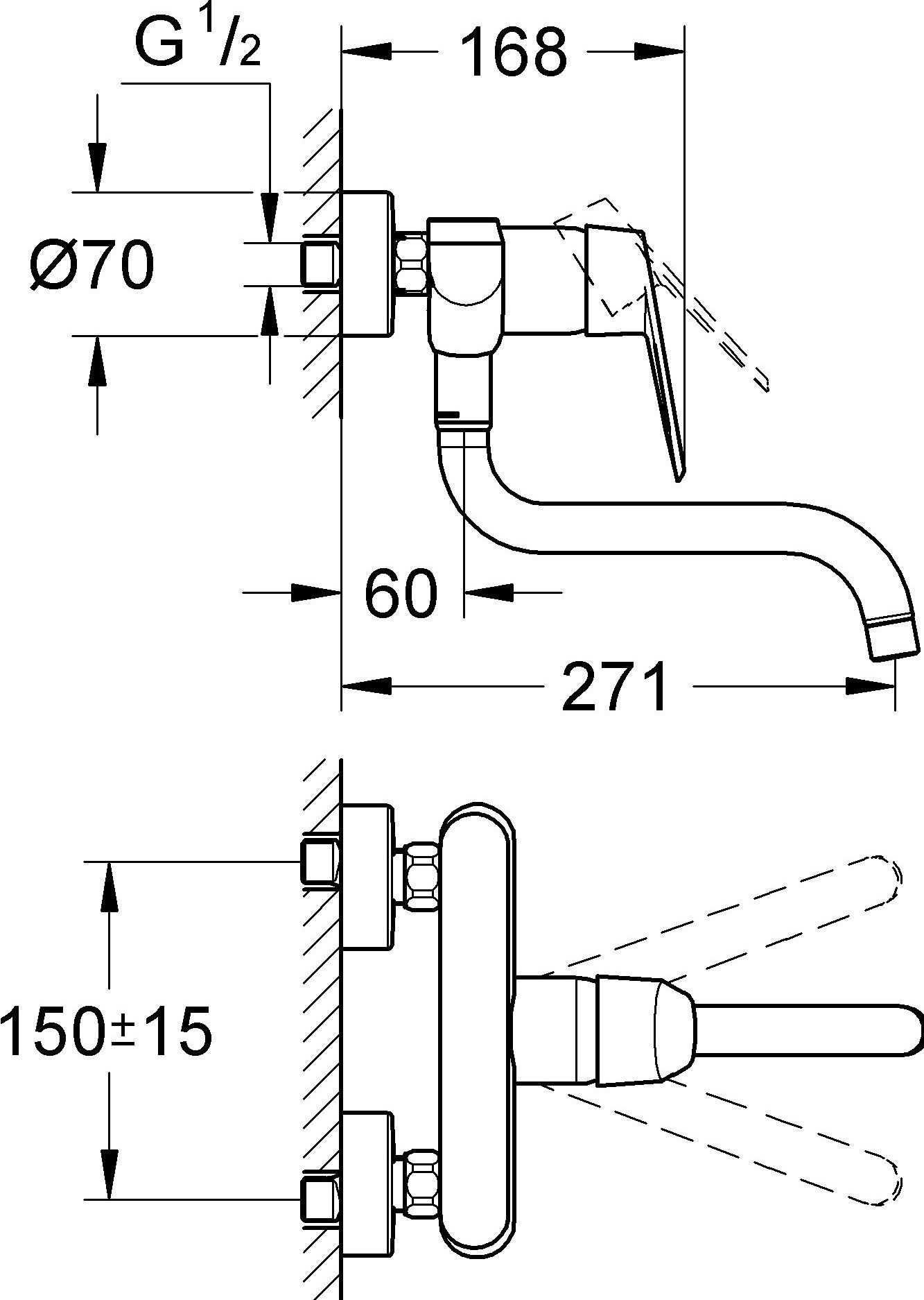 Смеситель Grohe Eurodisc Cosmopolitan 33772002 для кухонной мойки - 2
