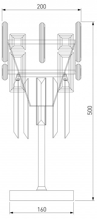 Настольная лампа декоративная Bogate's Lago 01108/1 Strotskis - 1
