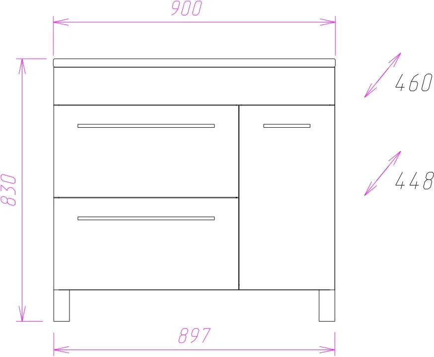 Тумба под раковину Onika Олимп 90 белый 109015 - 3