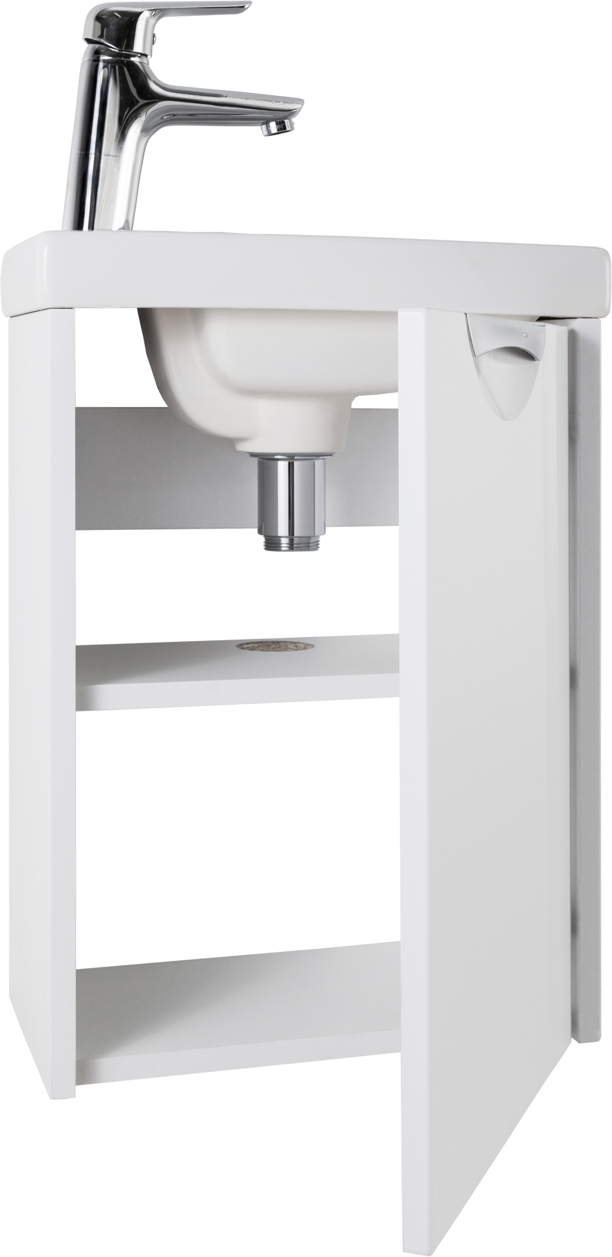 Тумба для комплекта Vod-Ok Бридж 40 белая, с ручкой Лира 4755 - 3