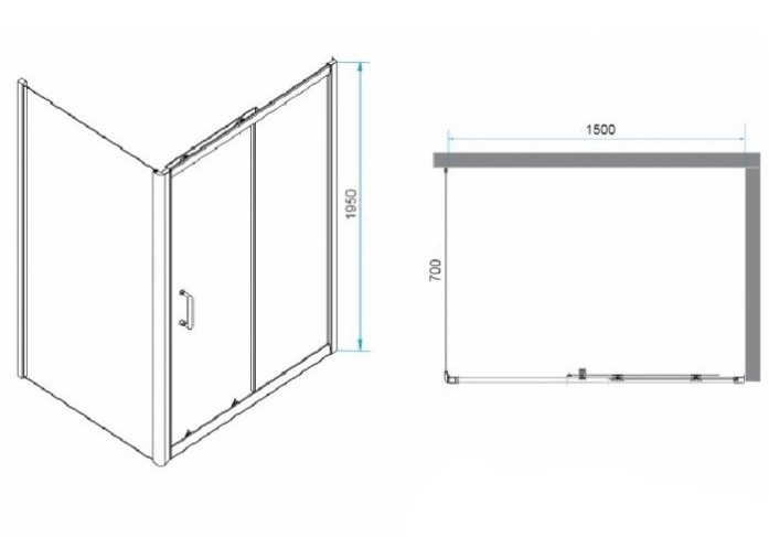 Душевой уголок RGW Passage PA-74B 150x70 профиль черный стекло прозрачное 410874157-14 - 2