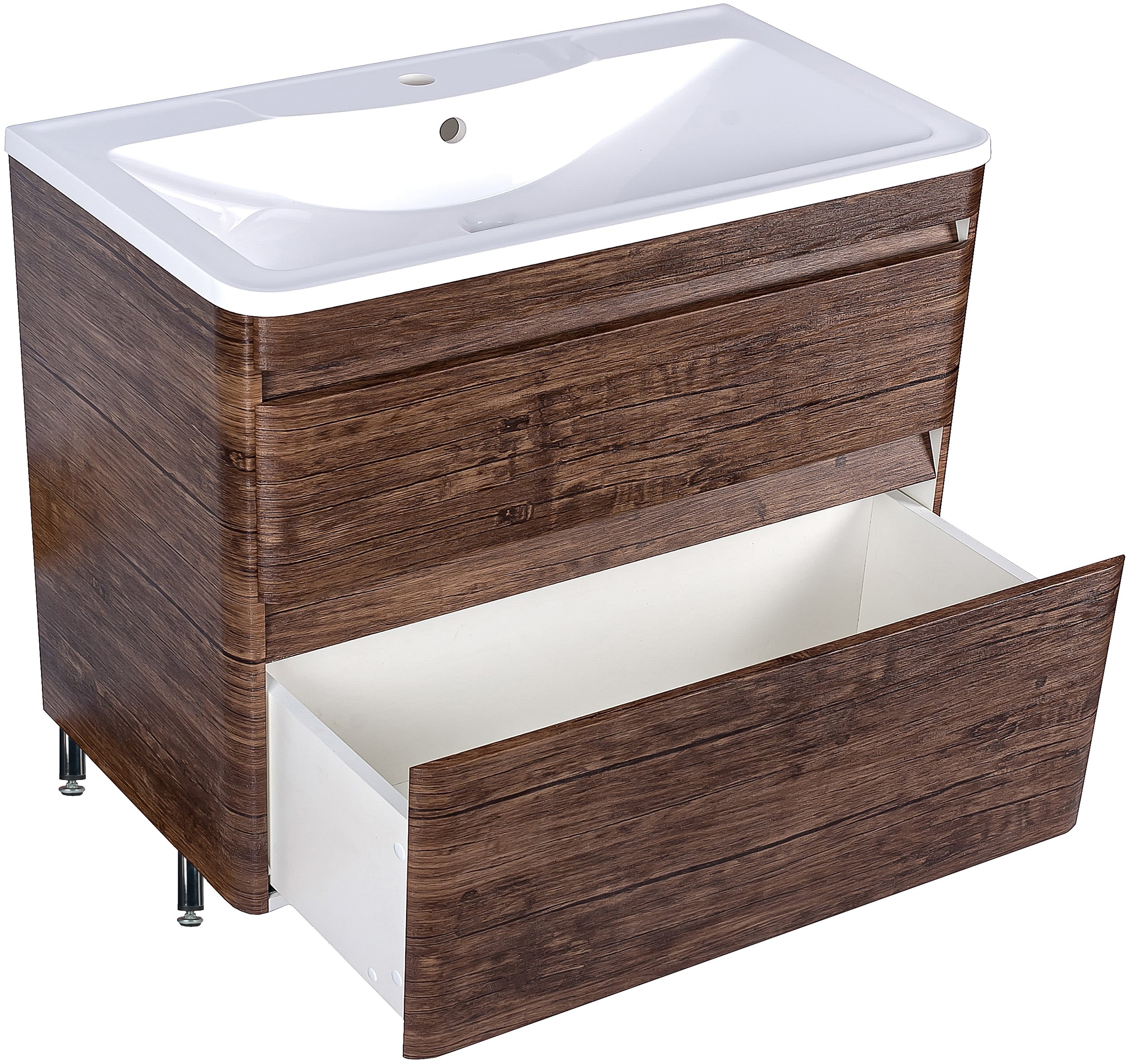 Тумба для комплекта Style Line Атлантика 90 Люкс Plus, напольная, старое дерево СС-00002211 - 4