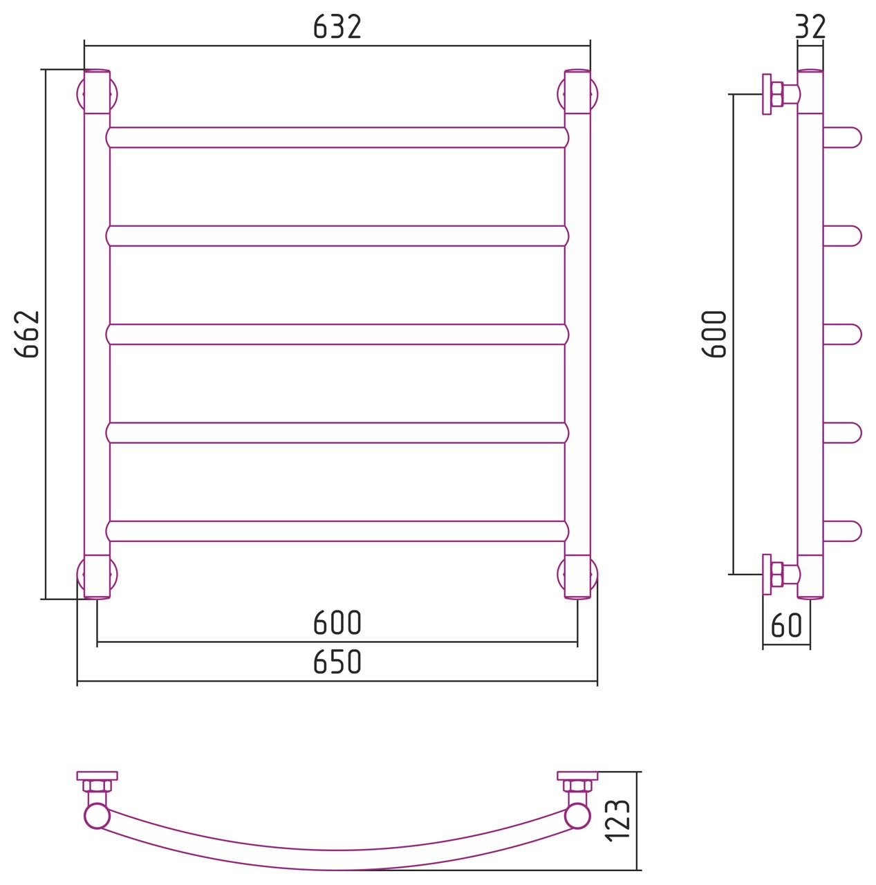 Полотенцесушитель водяной ДР 