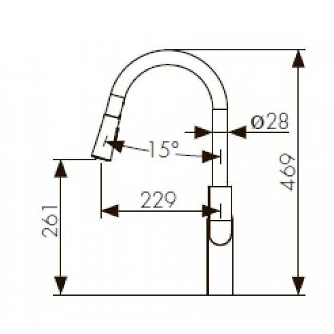 Смеситель Kaiser Linear 59044 для кухонной мойки - 1