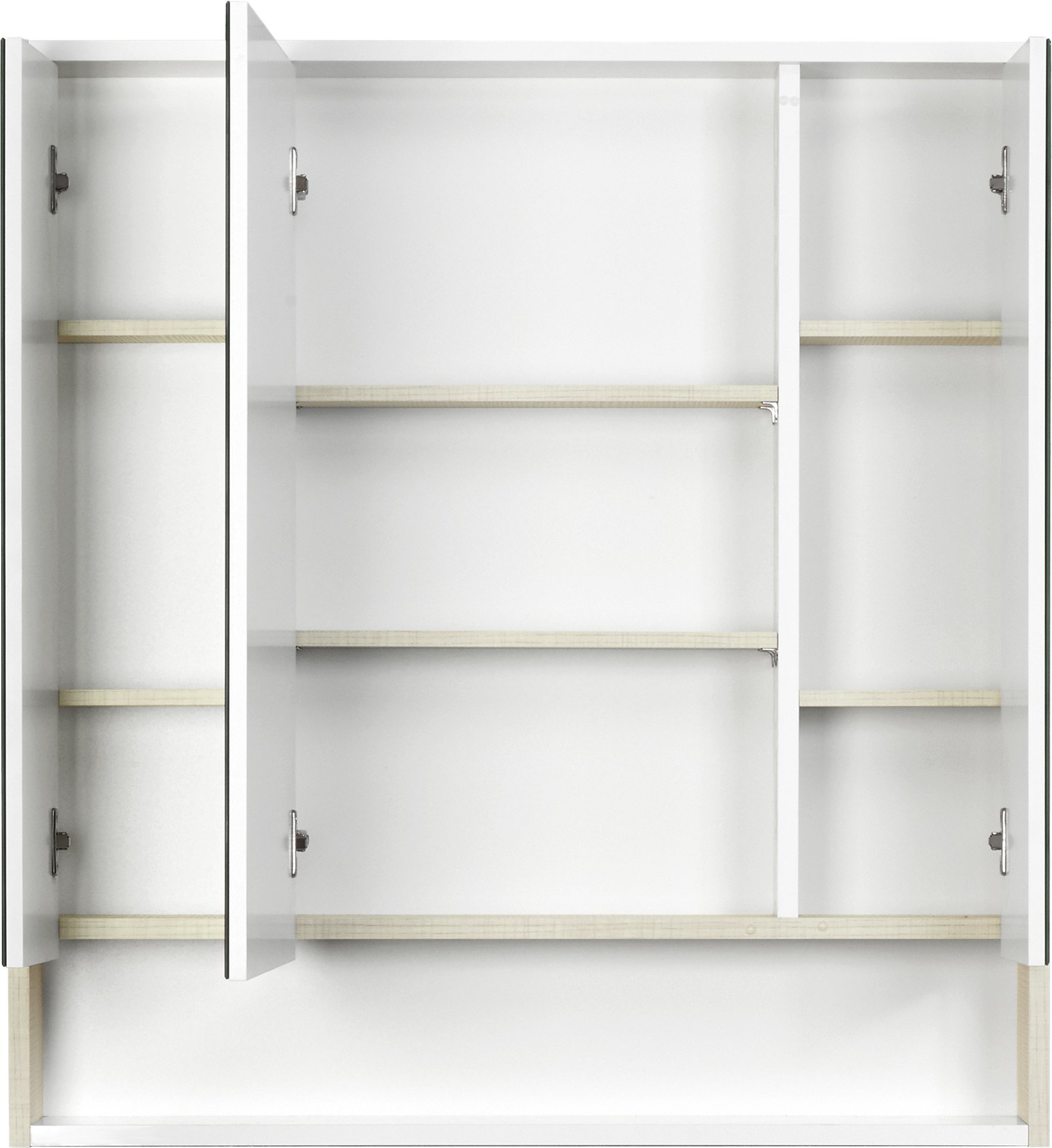 Зеркало-шкаф Aquaton Рико 80 белый-светлое дерево 1A215302RIB90 - 1