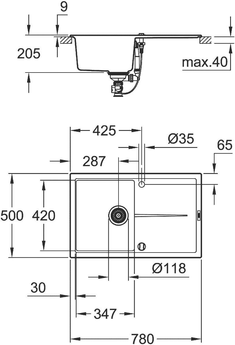 Мойка кухонная Grohe K400 31639AP0 - 5