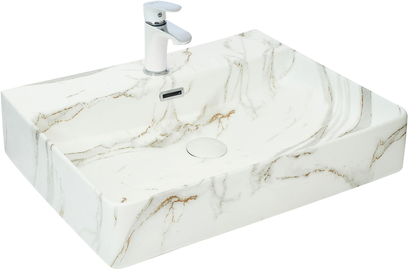 Раковина накладная Weltwasser WW ELBACH 2173 M845 60 белый - серый  10000004543 - 0