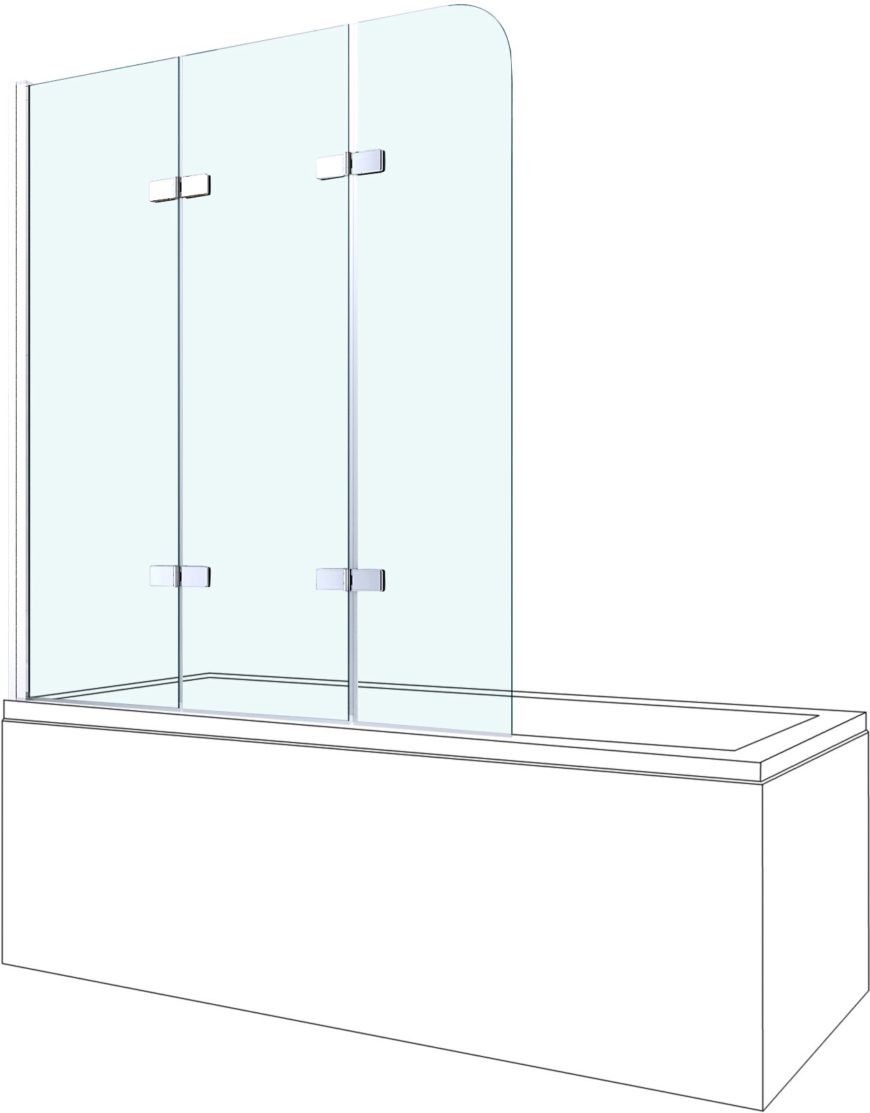 Шторка на ванну Berges Wasserhaus City 2.0 80х140 см 062012 - 2