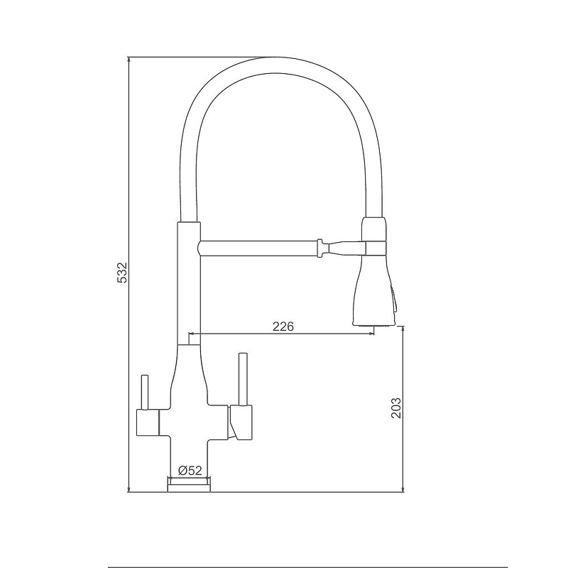 Смеситель для кухни Gappo черный матовый G4399-76 - 1
