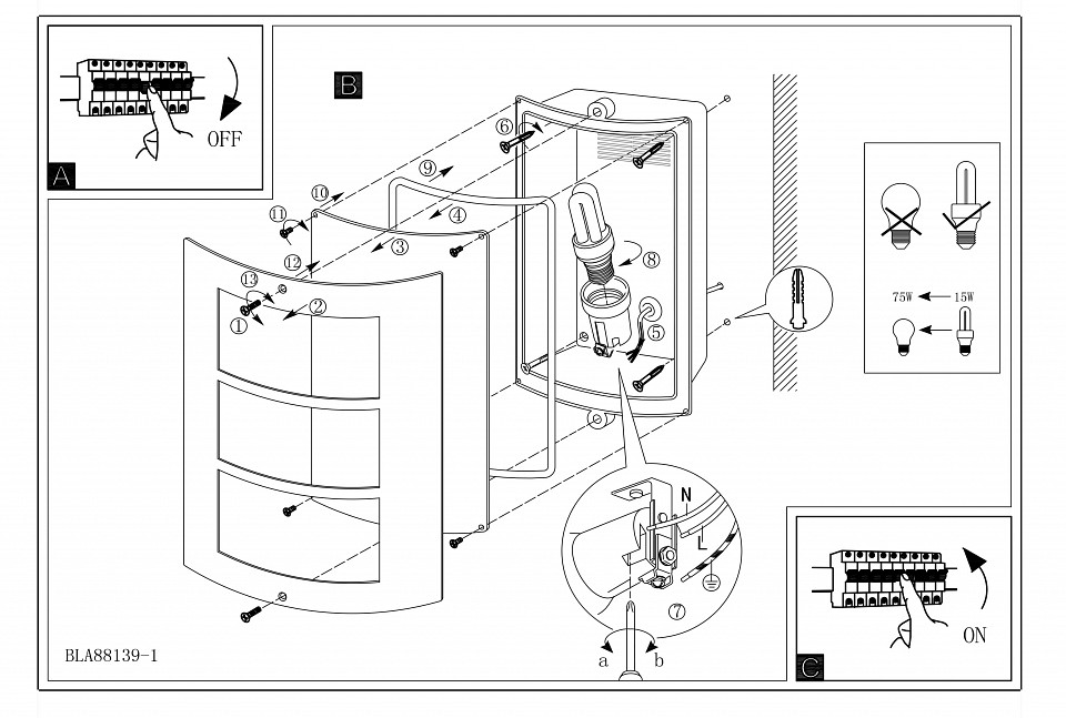 Накладной светильник Eglo ПРОМО City 88139 - 1