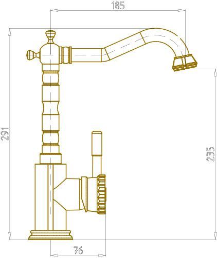 Смеситель для раковины Bronze de Luxe Windsor  10107 - 4