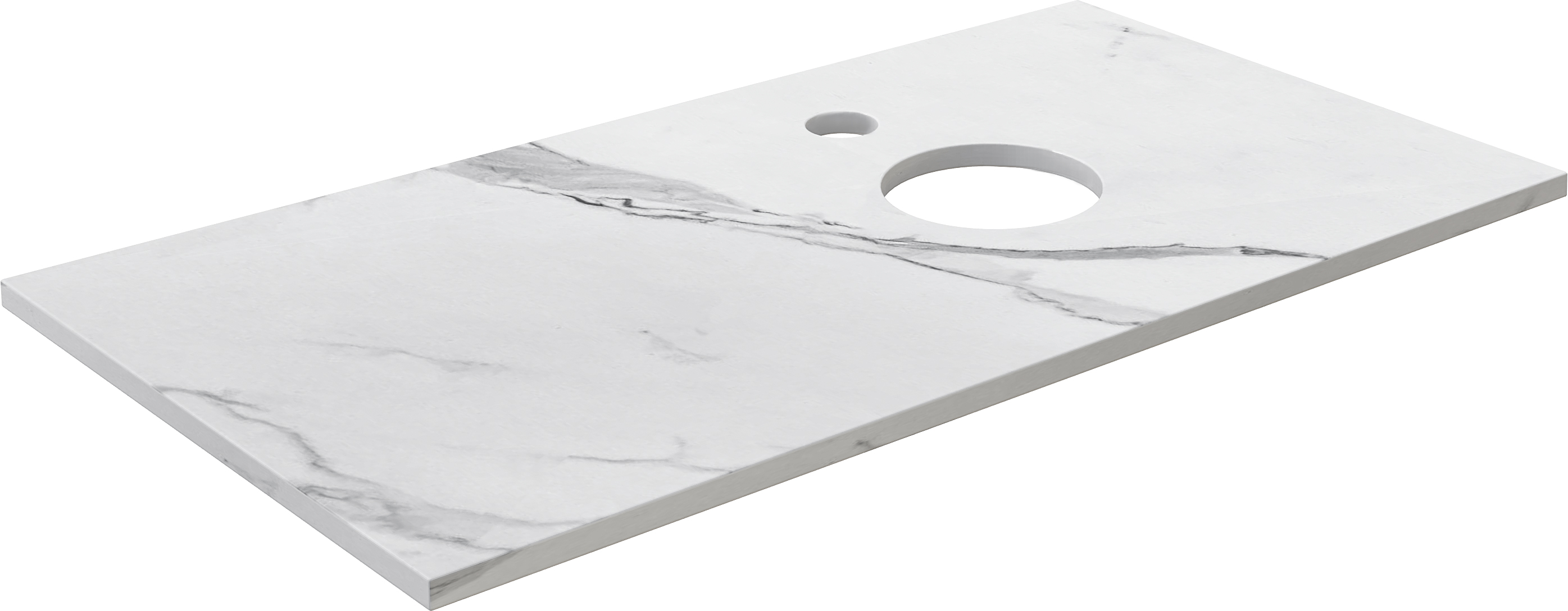 Столешница с раковиной DIWO Элиста 100 белый мрамор, с раковиной Moduo 50 Square 555440 - 5