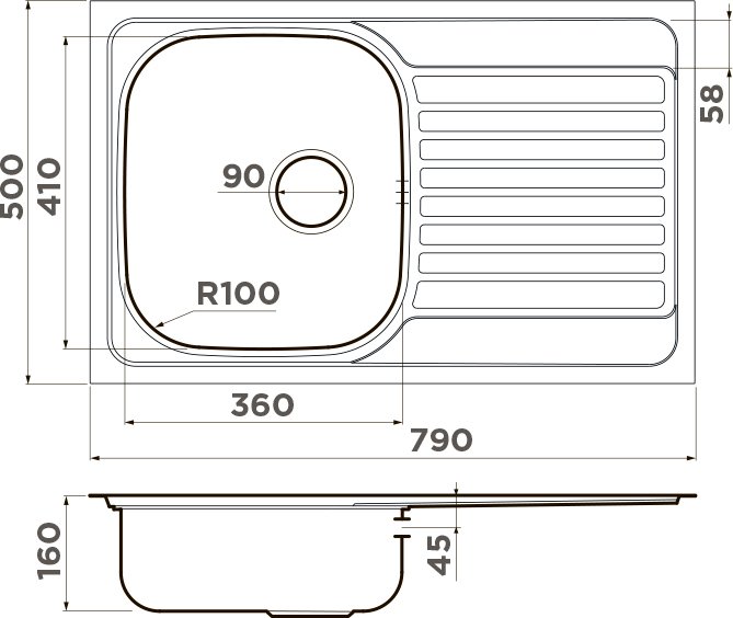 Мойка кухонная Omoikiri Kashiogawa 79 4993452 - 1