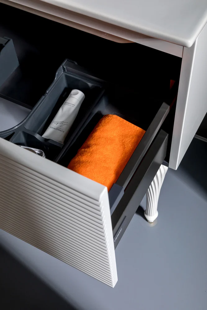 Тумба под раковину Armadi Art Vallessi Avangarde Linea 80 белый - золото 842-080-WG - 3