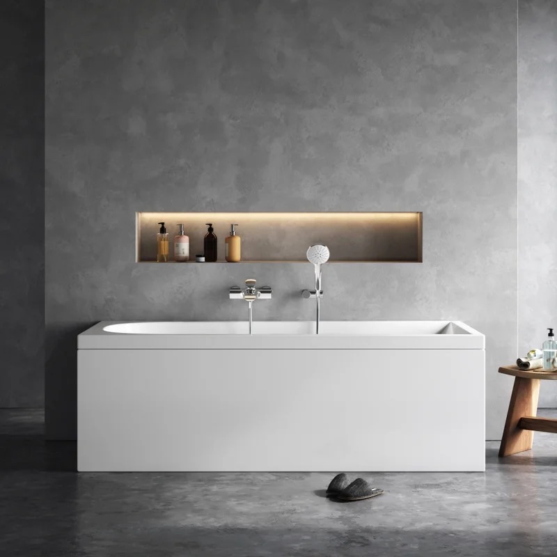 Акриловая ванна AM.PM Spirit V2.0 W72A-180-080W-A2 180x80 см, пристенная, белая - 0