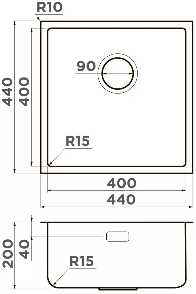 Мойка кухонная Omoikiri Tadzava нержавеющая сталь  4997114 - 1