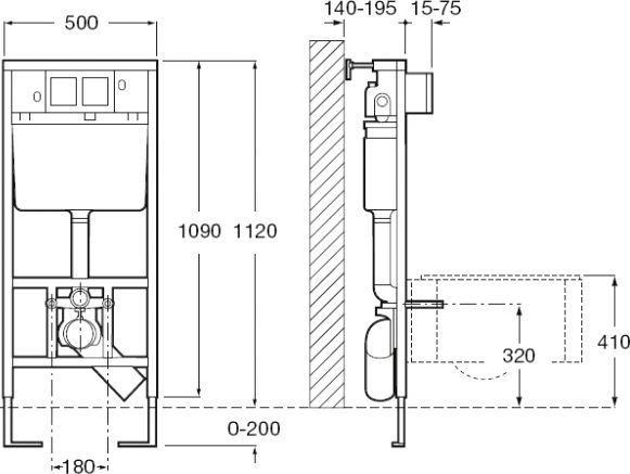 Система инсталляции для унитазов Laufen Lis CW1 8.9466.0 8.9466.0.000.000.1 - 1