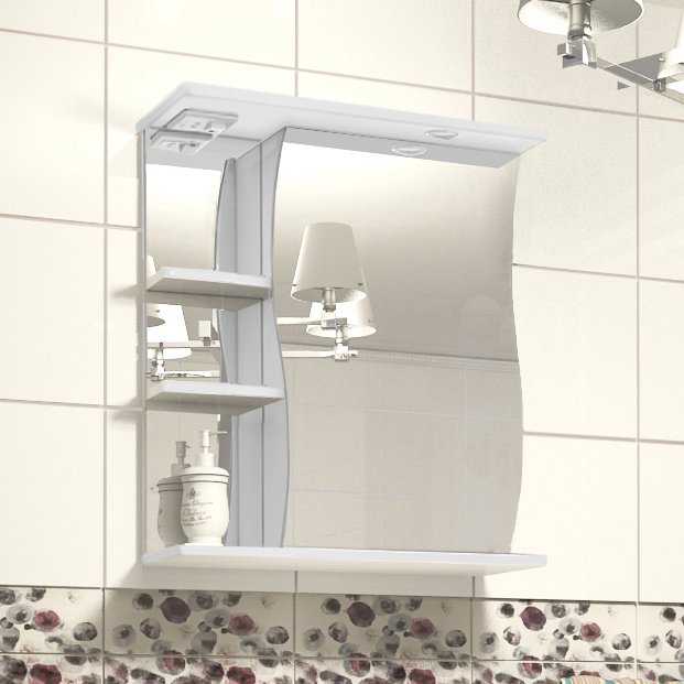 Зеркало-шкаф Style Line Волна 60 см  ЛС-00000121 - 2