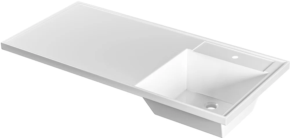 Раковина над стиральной машиной Санта Лидер 100 R белый 900107NW - 0