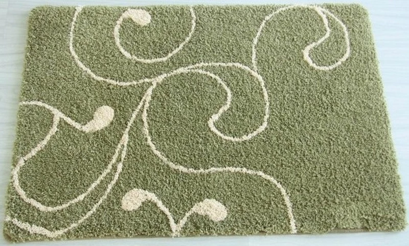 Коврик для ванной комнаты IDDIS Flower Lace 60*90 см микрофибра green  412M690i12 - 1