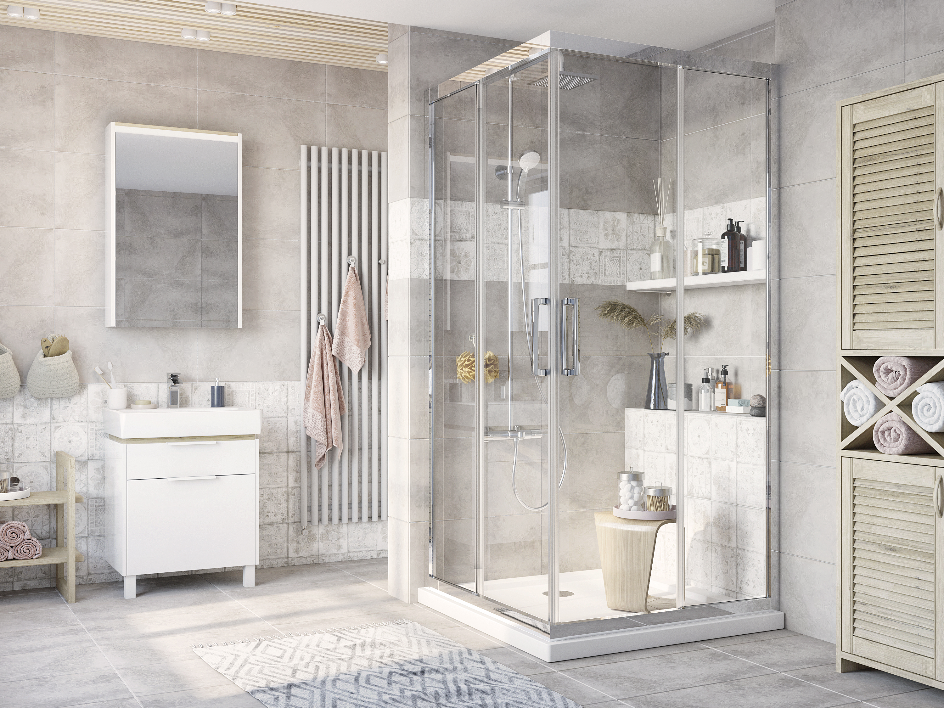 Душевой уголок STWORKI Дублин DE019SC9595200CH 95x95 см профиль хром глянец 3GW048TTKK000 - 1