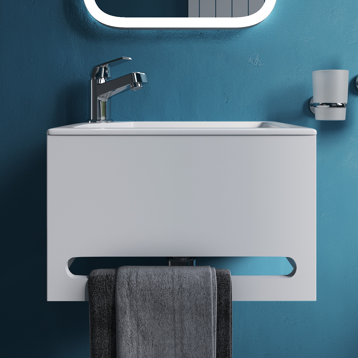 Тумба с раковиной DIWO Казань 40 L РК40L - 0