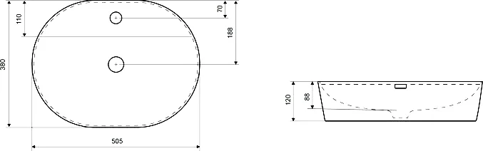 Раковина накладная Excellent Ronity 50 белый CEAC.2901.500.WH - 2