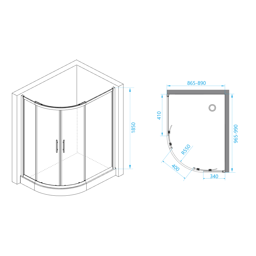 Душевой уголок Rgw 41086190-11 - 1