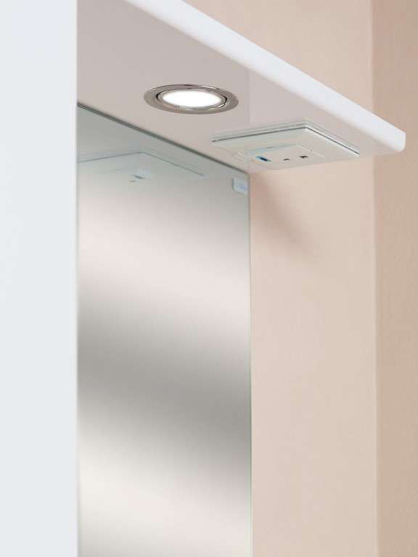 Зеркало-шкаф Onika Ника 60 L с подсветкой, белый  206015 - 1