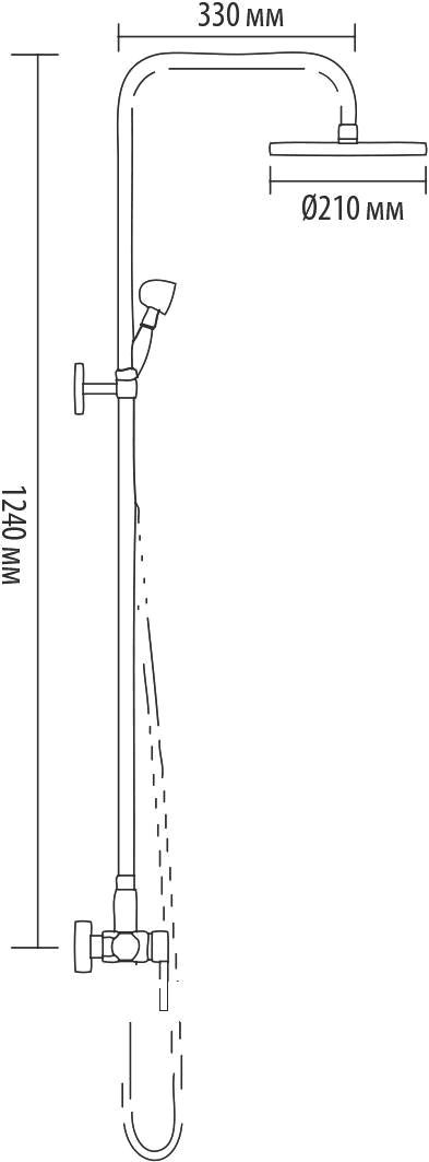 Душевая стойка Bronze de Luxe Windsor  10118/1DF - 3