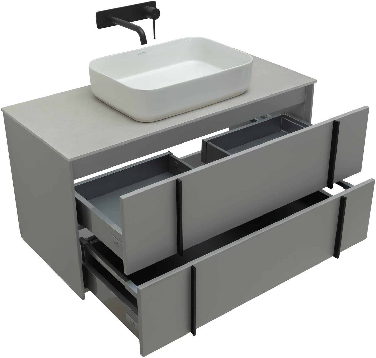 Тумба под раковину Allen Brau Reality 100 серый матовый 1.32007.PGM - 6