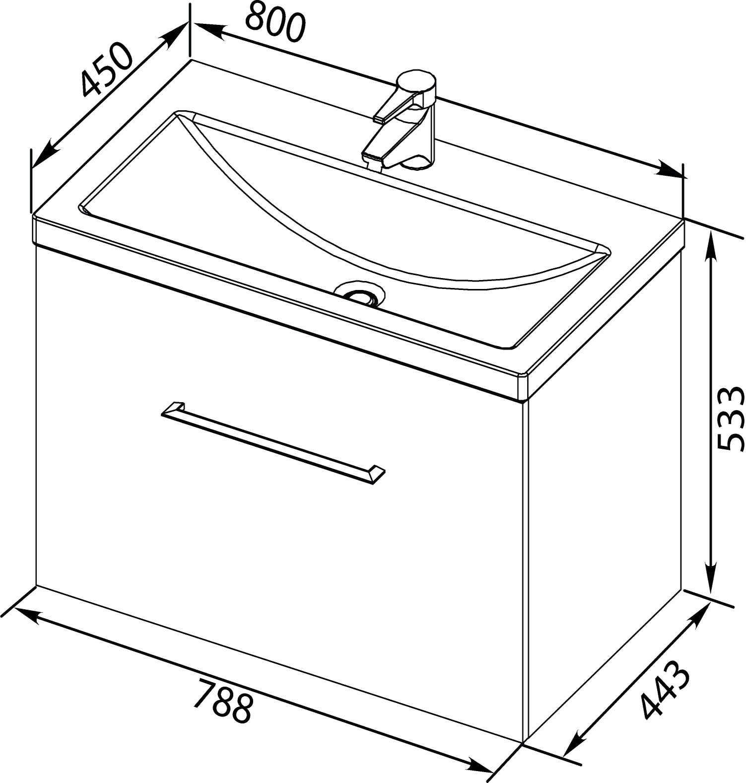 Мебель для ванной Aquanet Порто 80 белая 195731 - 9