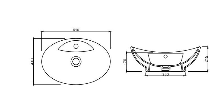 Раковина накладная Gural Vit Top 60х40 белая TP19MUL01 - 1