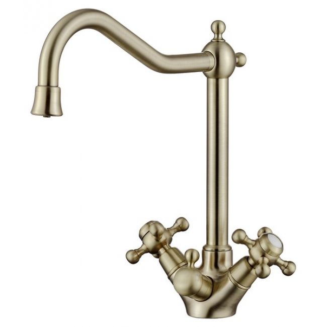 Смеситель Kaiser Carlson Style 44333-1 для кухонной мойки, бронза - 0