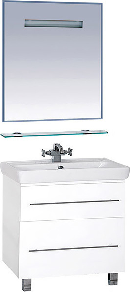 Тумба для комплекта Misty Елена 80 белая, с 2-мя ящиками П-Еле01080-012Я - 1