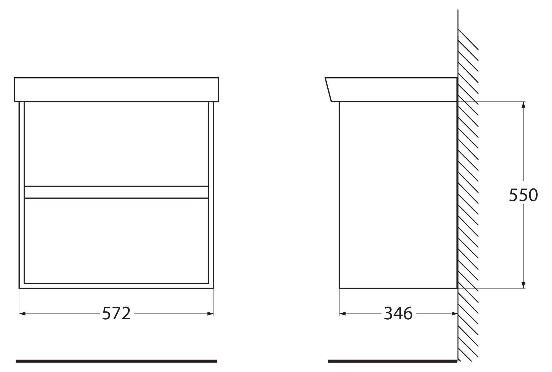 Тумба с раковиной BelBagno Neon 60 светлое дерево - 9