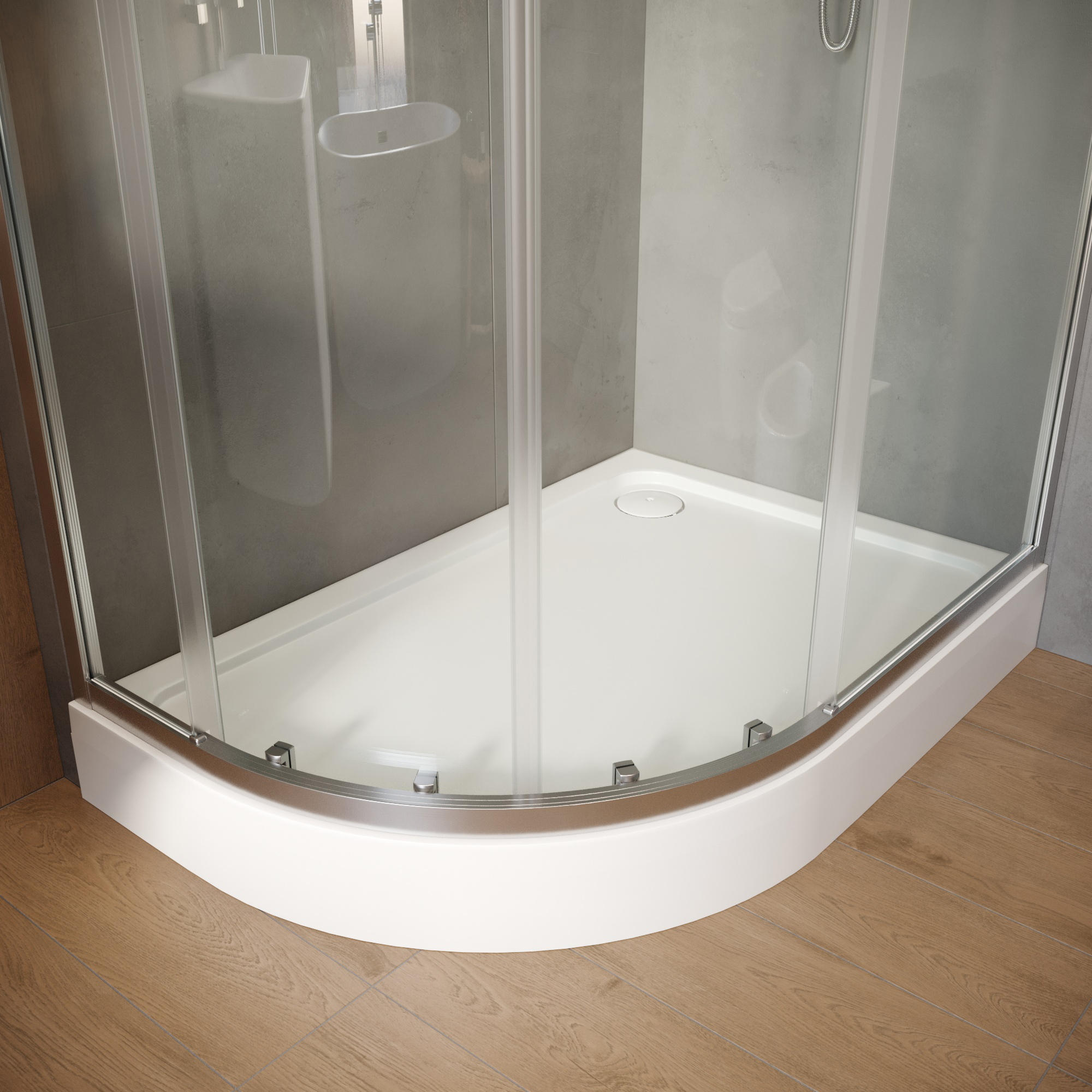 Поддон для душа STWORKI Хельсинки 120x80 R, с сифоном 555203 - 1