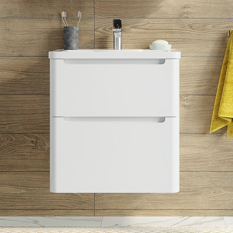 Тумба с раковиной STWORKI Монтре 60 белая 432001 - 0