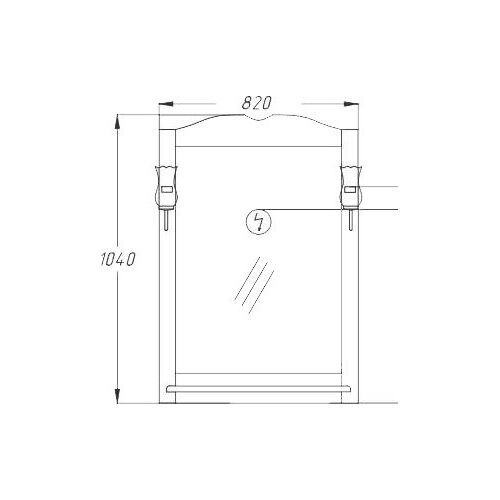 Зеркало Opadiris Тибет 85 слоновая кость 00-00003097 - 1