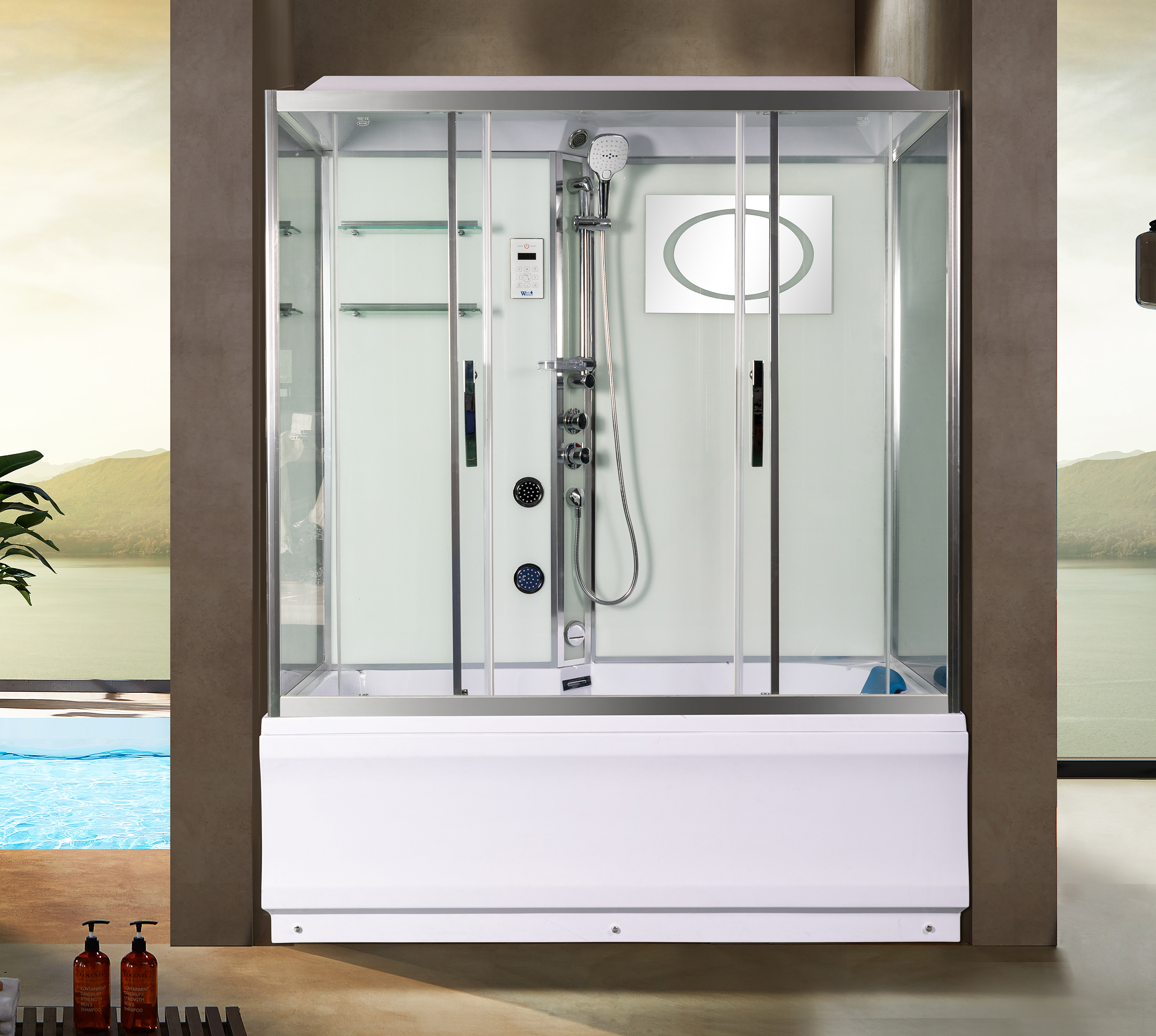 Душевой бокс WeltWasser WW500 EMMER 150/85/55 хром  10000003925 - 0