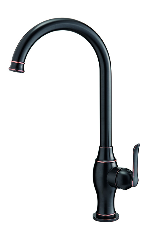 Смеситель для кухни GPD Tauro черный матовый MTE150-O - 0