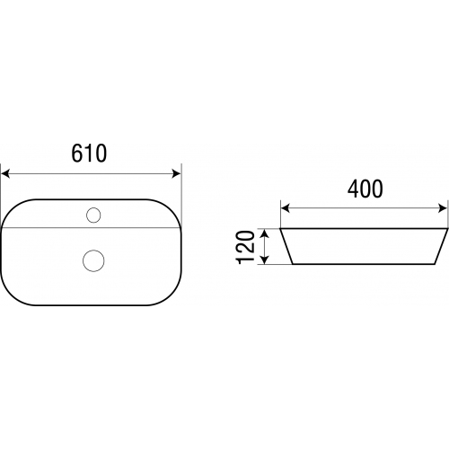 Раковина накладная Weltwasser WW ELBACH 2203 61 белый  10000003825 - 1