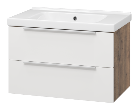 Тумба под раковину Misty Карат 90 светлое дерево матовая П-Кар09080-01/19-2Я - 0