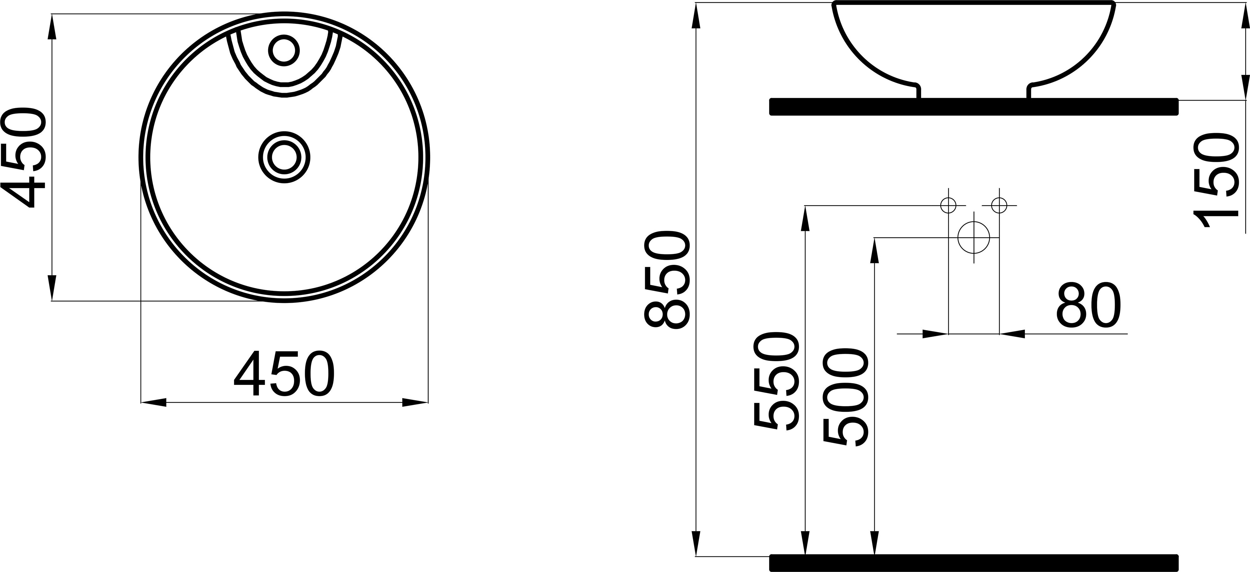 Раковина STWORKI накладная 45 K0101-9455 K0101-9455-001-1-0000 - 1